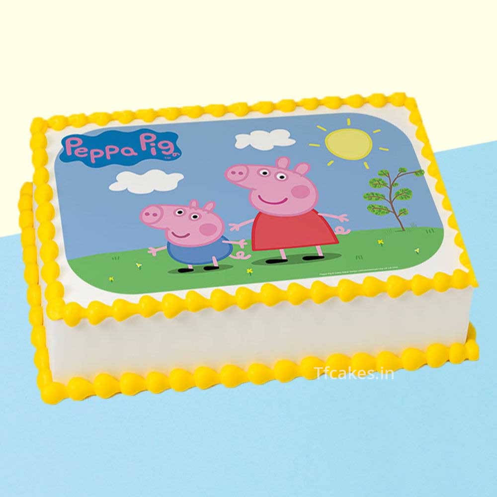 Peppa Pig Photo Cake