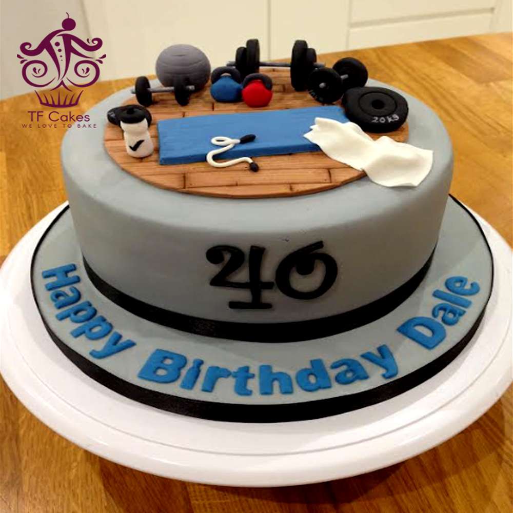 40th Birthday Gym Cake