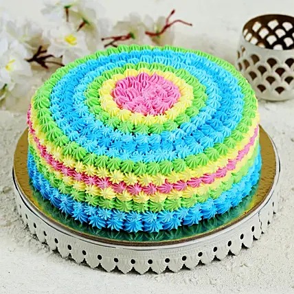 Colourful Pineapple Cream Cake