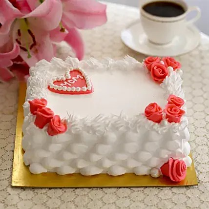 Roses & Heart Pineapple Cake