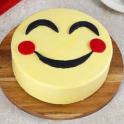 Blush Emoji Chocolate Cake