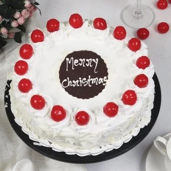 White Forest Christmas Delight cake
