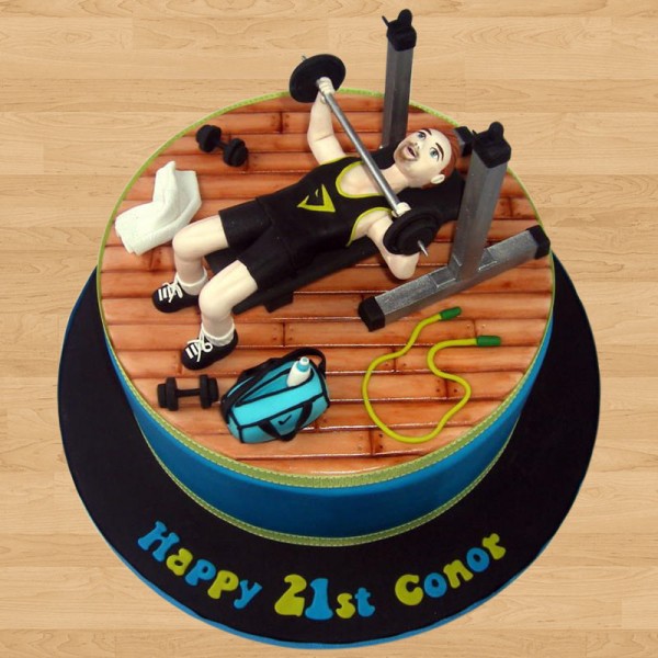 21st BDay Gym Cake
