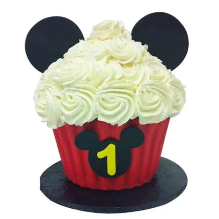 Mickey Mouse Floral Cupcake