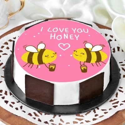 Honey Bees Proposal Cake