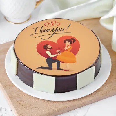 I Love You Proposal Cake