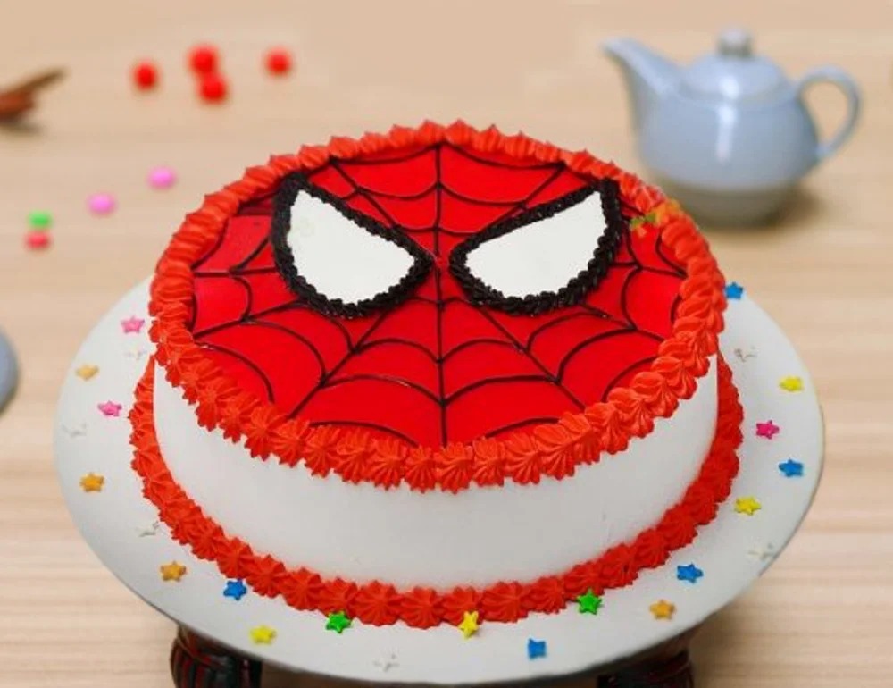 Round Shaped Spiderman Cake Order Round Shaped Spiderman Cake online   Tfcakes