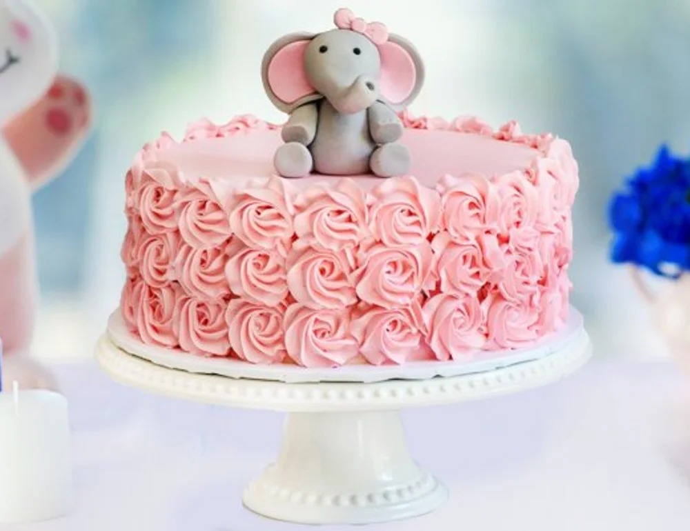 Rosy Elephant Cake