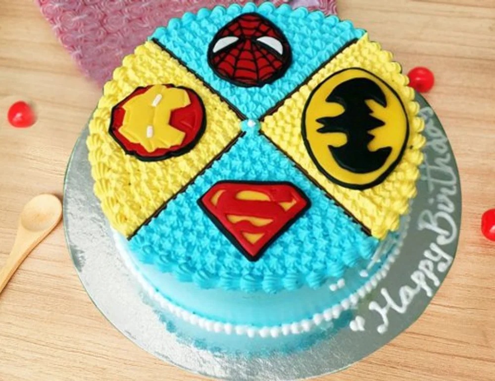Dynamic Superhero Cake