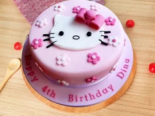Birthday Fondant Kitty Cake