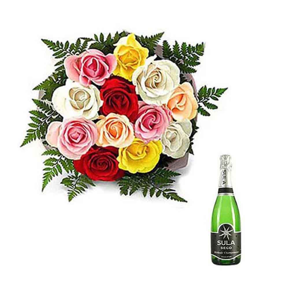 Mix Roses with Champagne