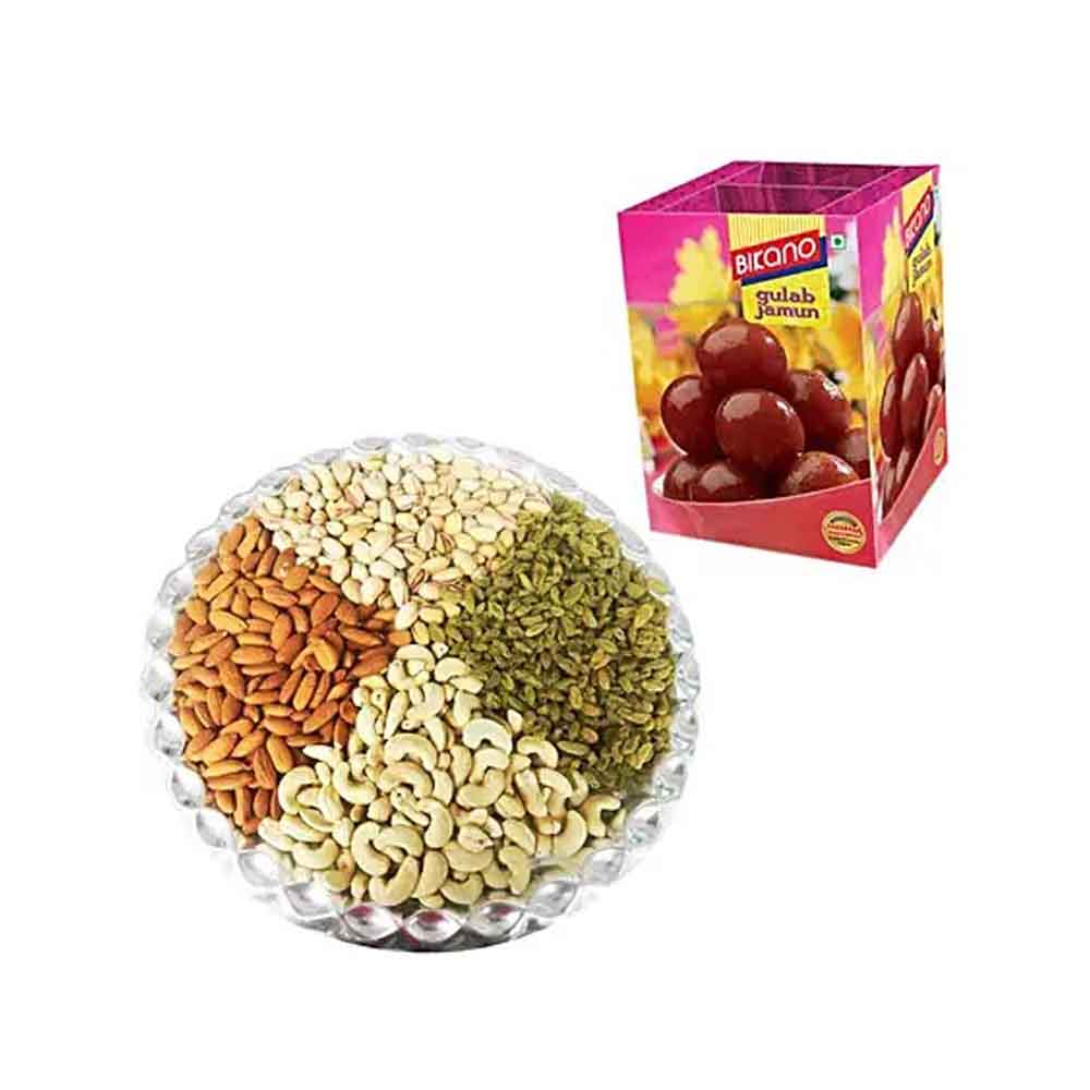Gulab Jamun and  Dry Fruits Platter Combo