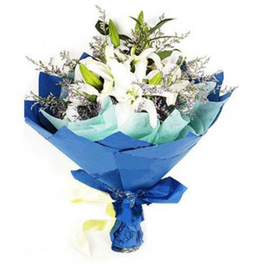 Royal White Lily Bouquet