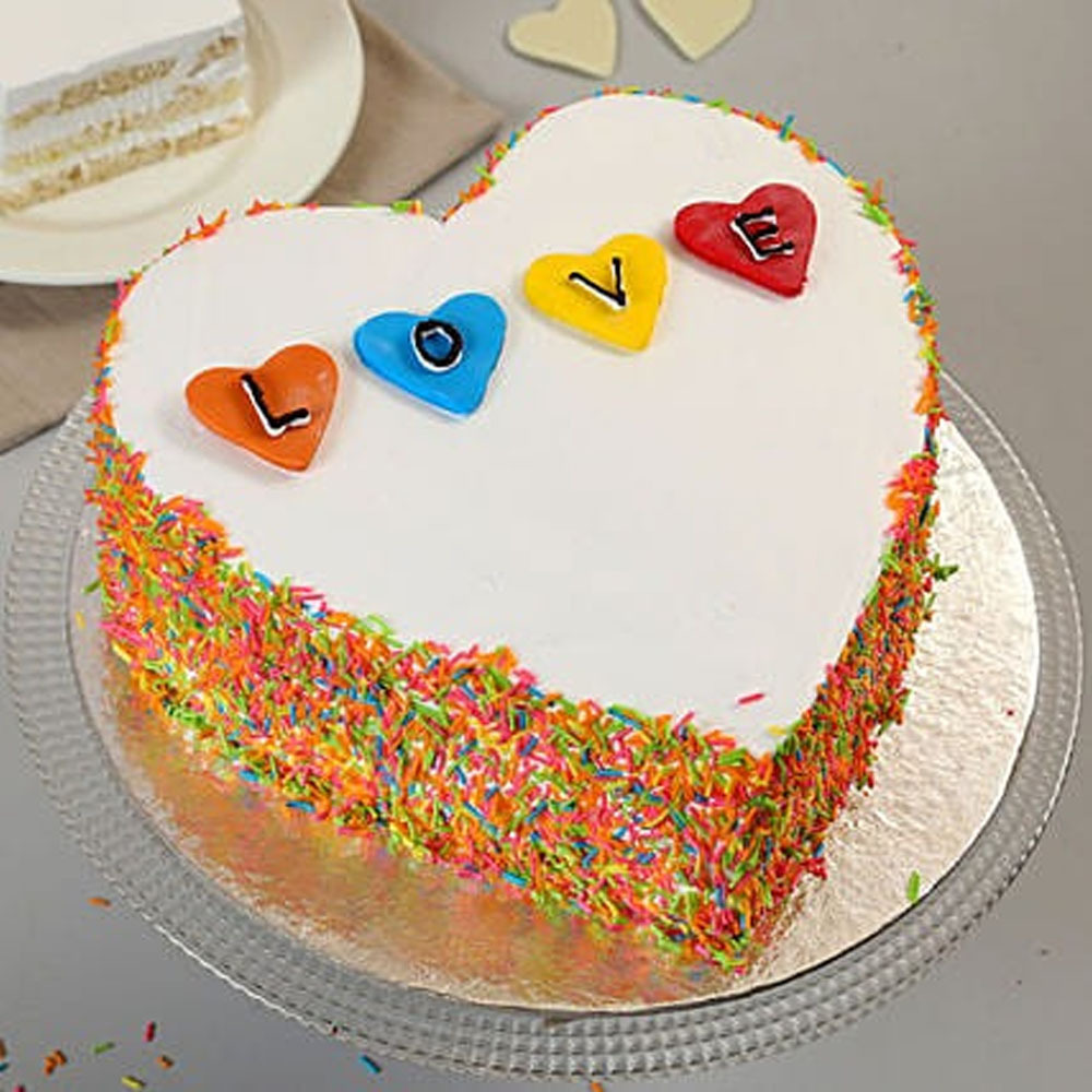 Colorful Chocolate Love Cake
