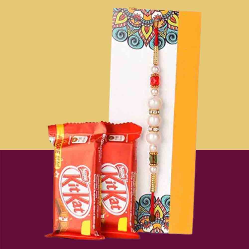 Pearl Rakhi and Kitkat Chocolates