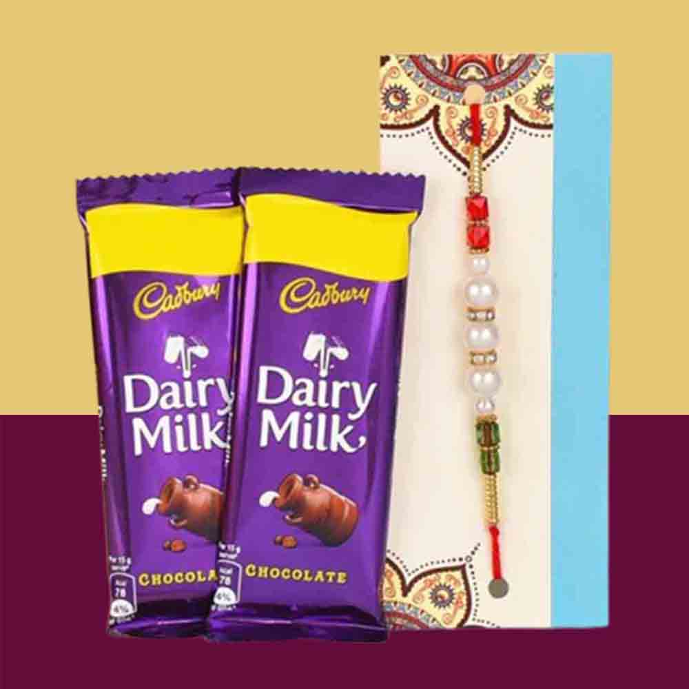 Pearl Rakhi and Dairy Milk Chocolates