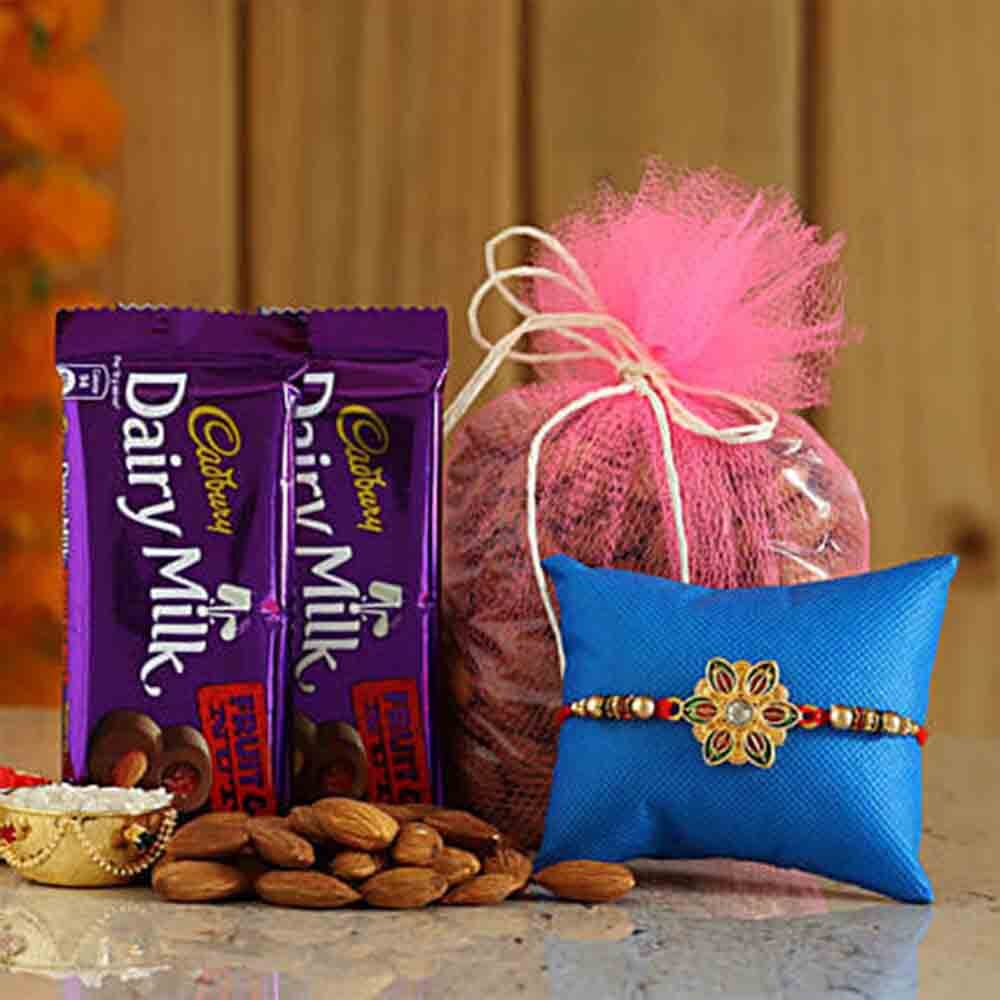Rakhi with Almond and Fruit and Nuts