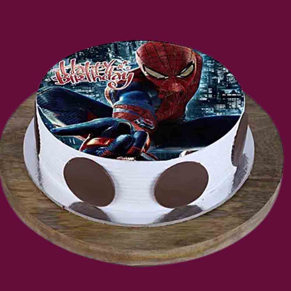 Marvel Spiderman Photo Cake