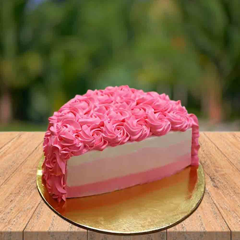 Floral half cake