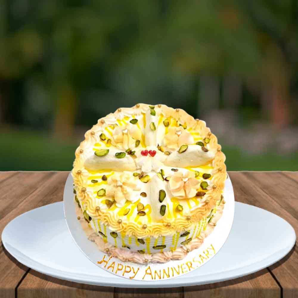 Anniversary rasmalai cake