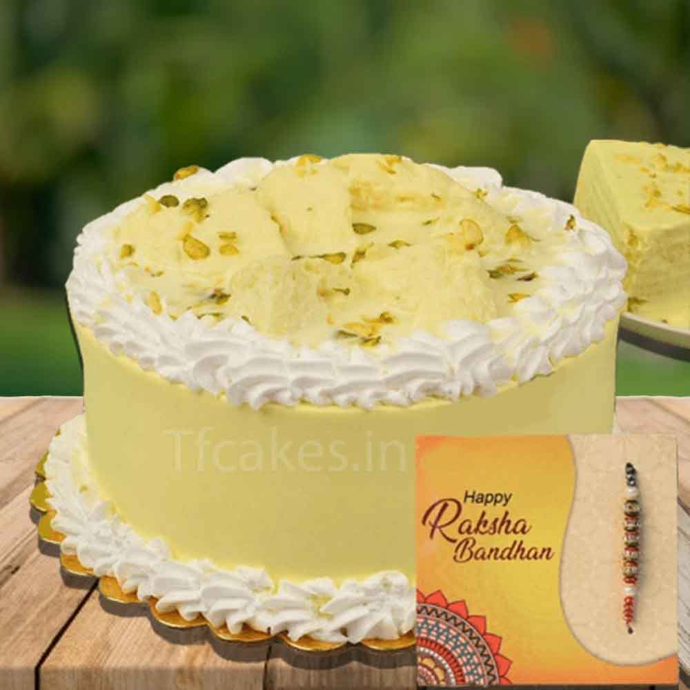 Rasmalai cake with rakhi special