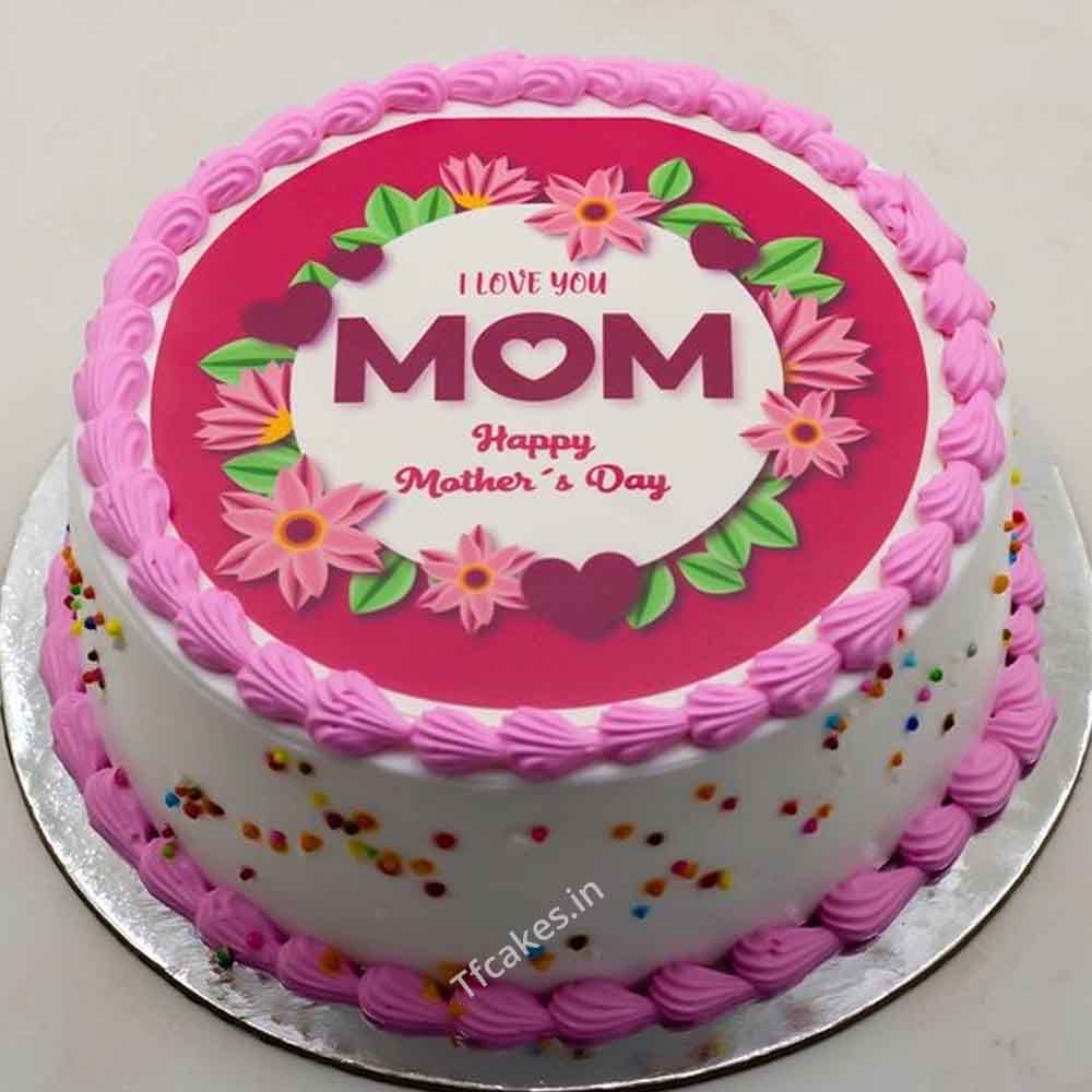 Love Mom Photo Cake