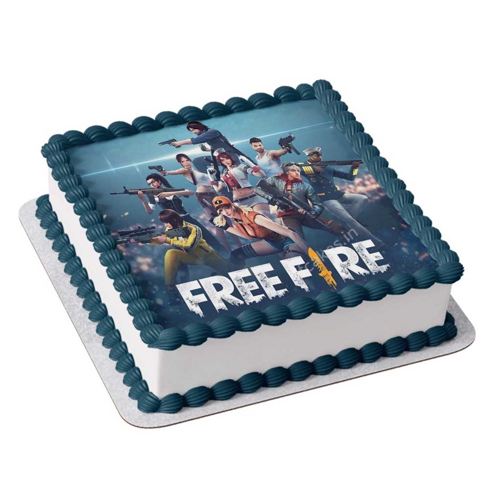Free Fire Photo Cake