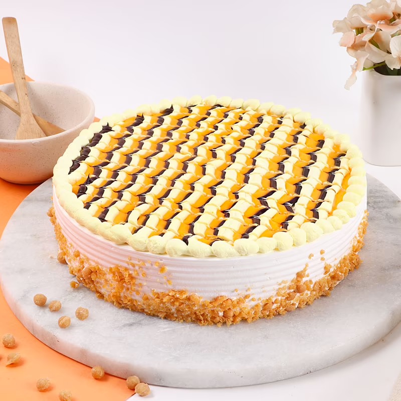 Order and Send Happy Birthday Butterscotch Cake Online Same Day