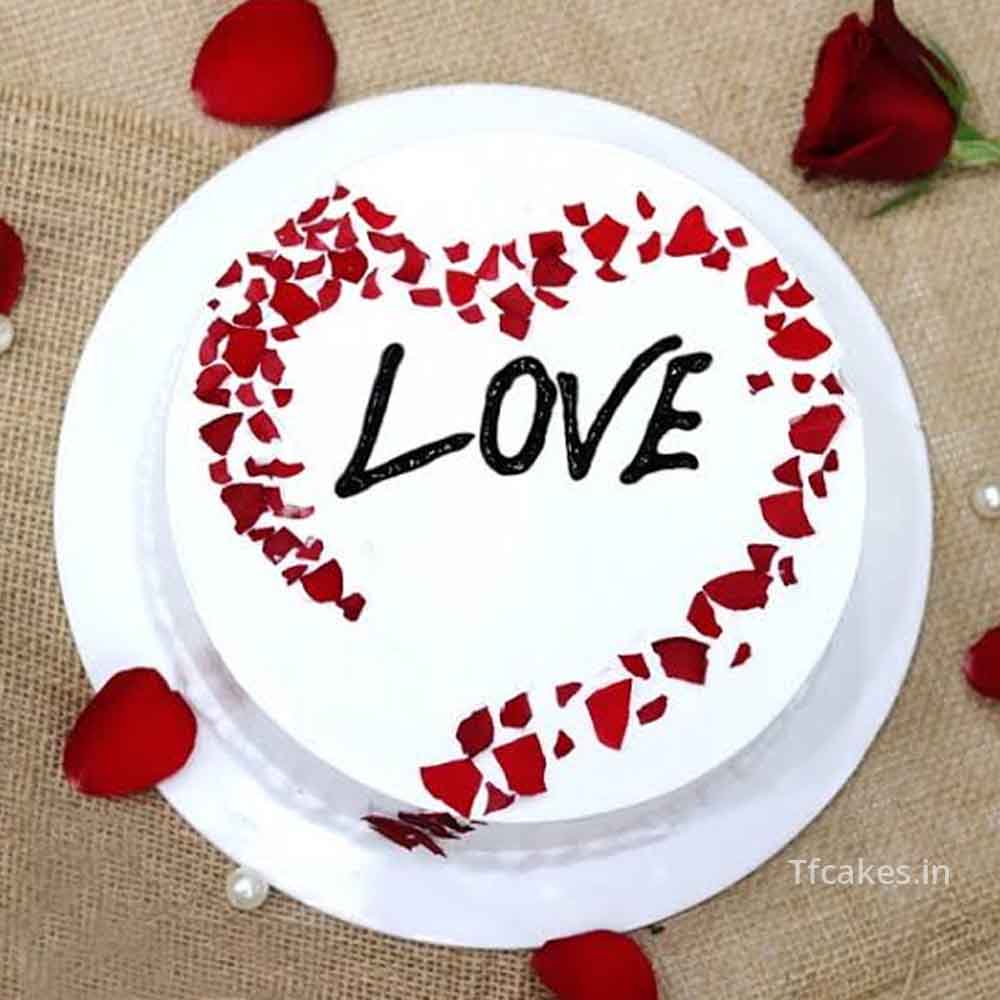 Love Cake | Couple cake| Engagement cake | cake for love ...