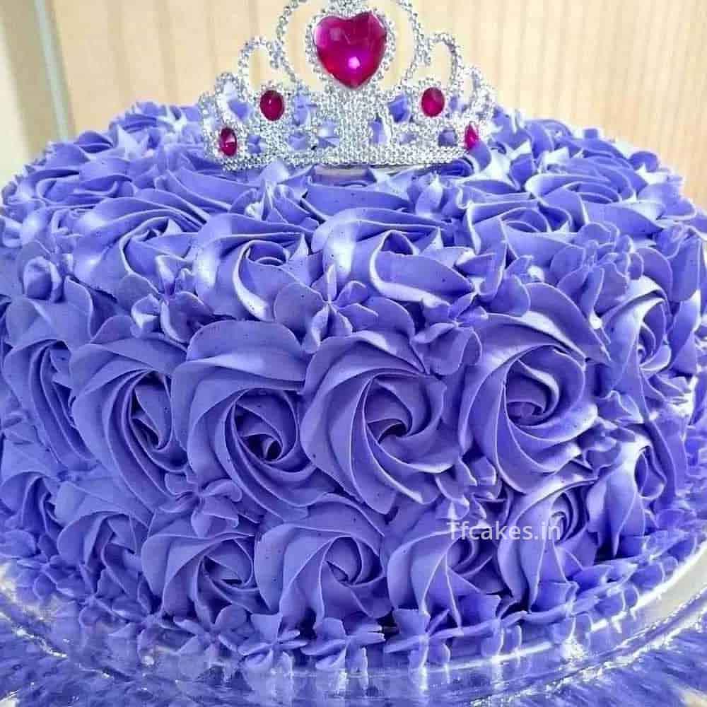 Order Blue Roses Half Cake-500gm | Free & Same Day Delivery | Cakiyo