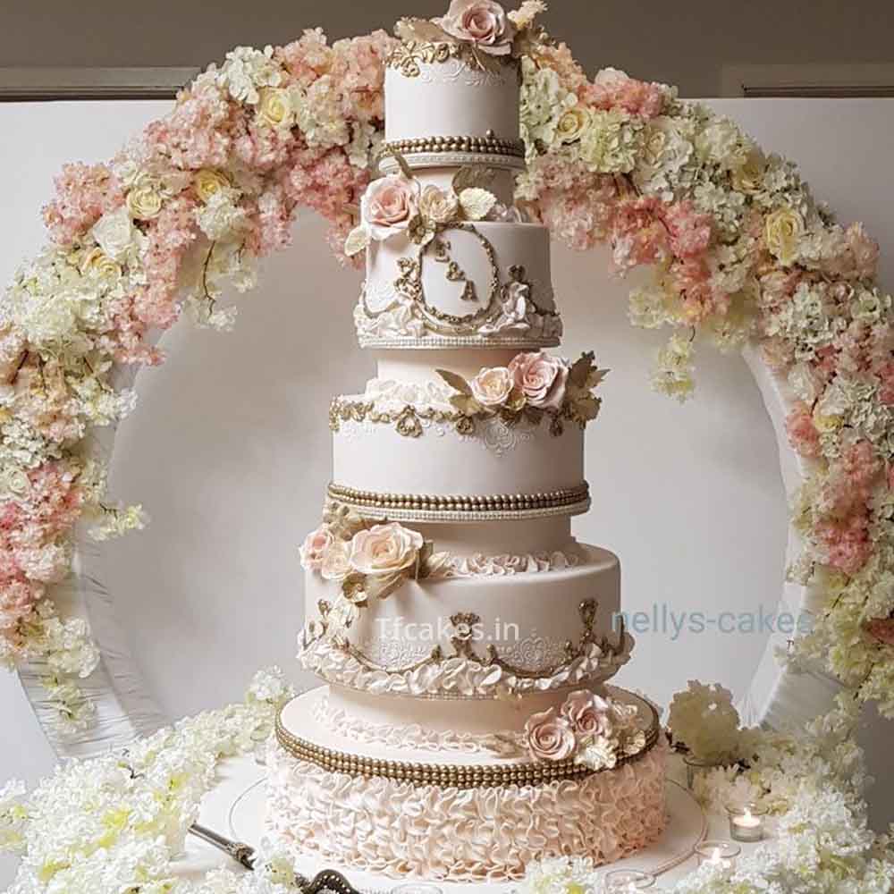 5 Tier Wedding Cake|Engagement cake| Couple cake | Marriage ...