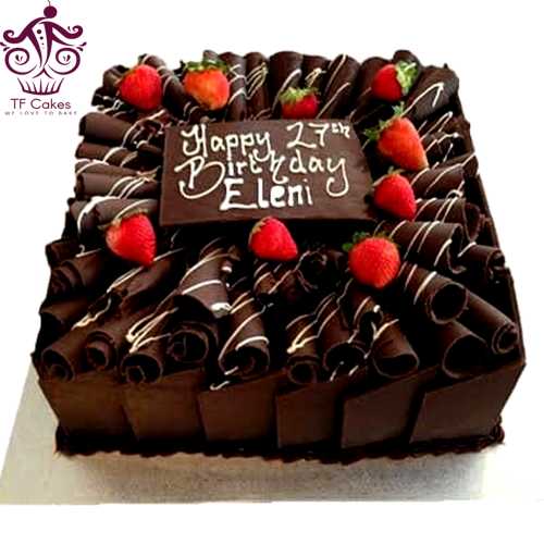 Chocolate strawberry Black forest cake