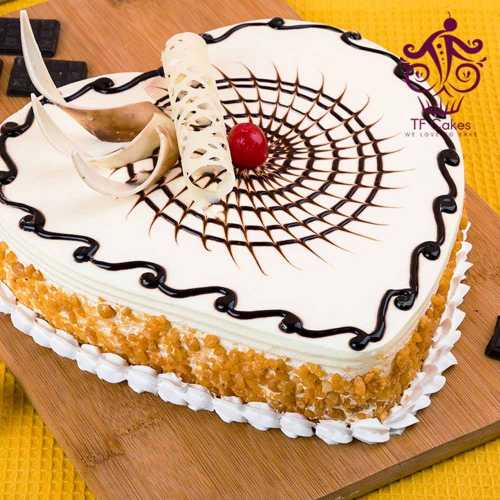 Buy Heart Shape Butterscotch Cake-From Heart to Mouth