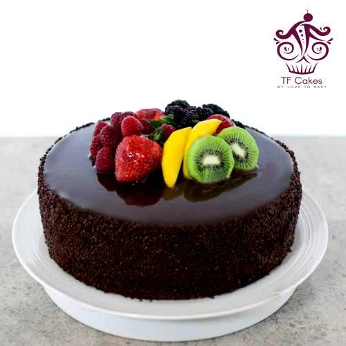 Decadent chocolate based fruit cake