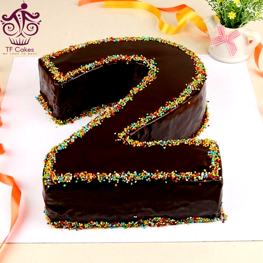The 2-number chocolate cake