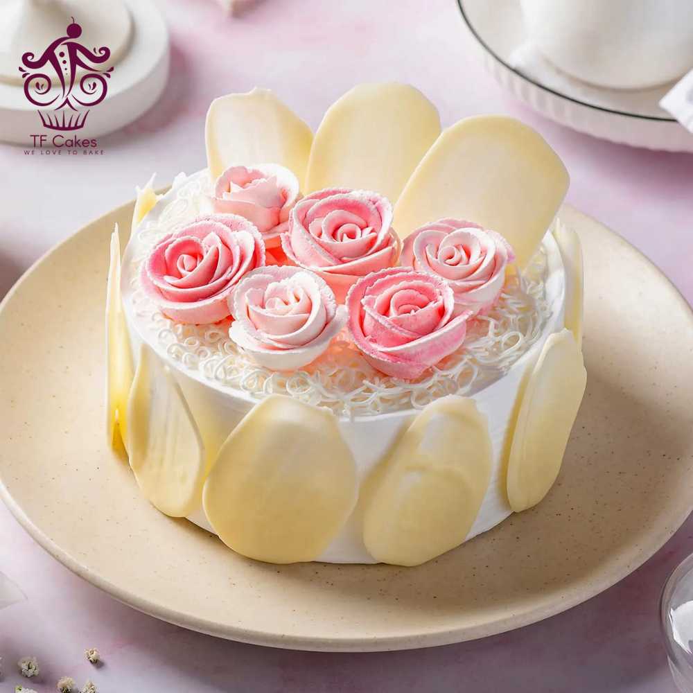Cake Decorations - Set of 3 Burgundy & Ivory Rose Cake Toppers - Silk  Wedding Flowers