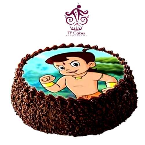 Buy Chhota Bheem Birthday Poster Cake Square Shape-Dholakpur Dhamaka