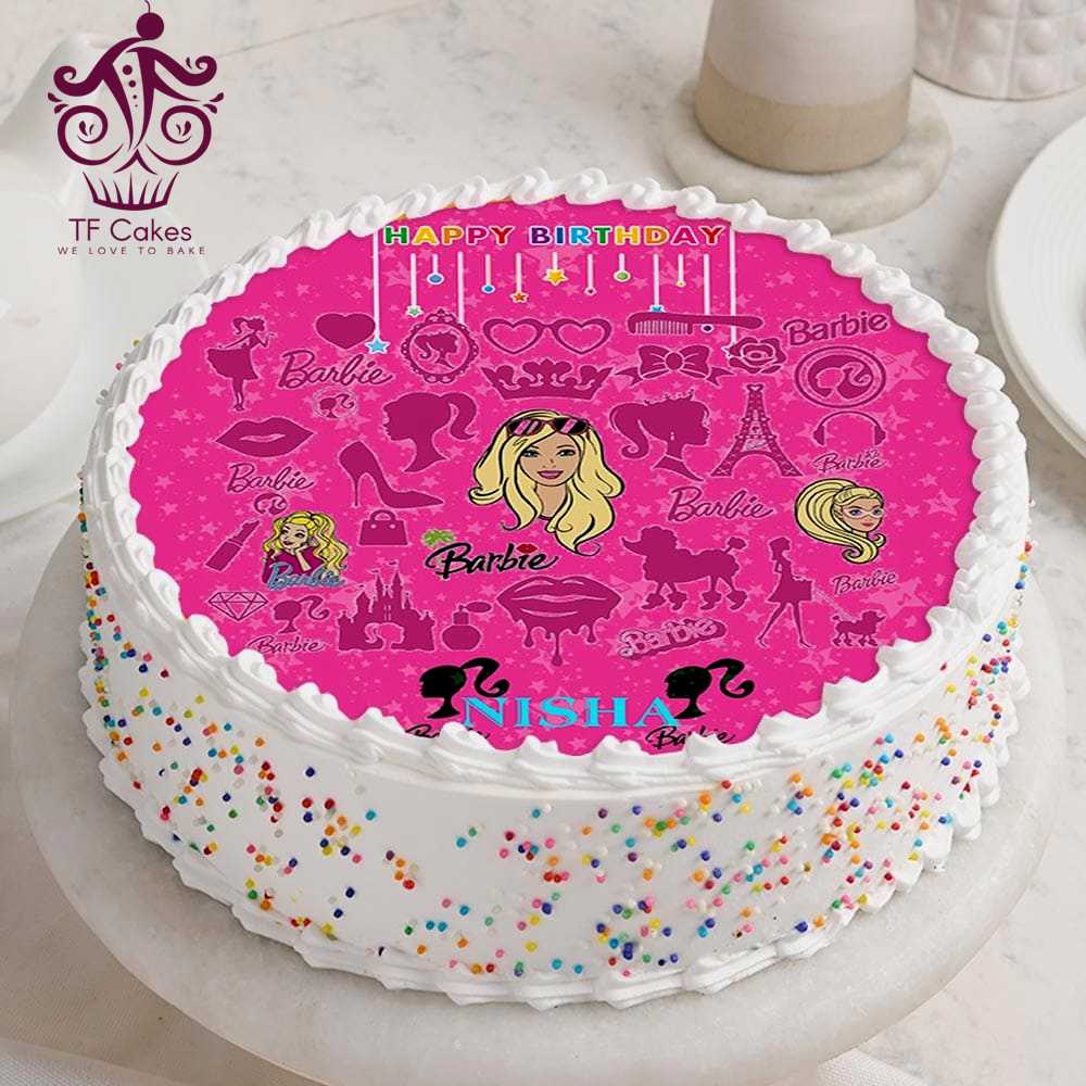 Barbie Doll (Fondant) Cake | Trivandrum Cake House | Online Cake Shop in  Trivandrum
