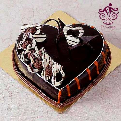 Heart shaped  Chocolate cake |