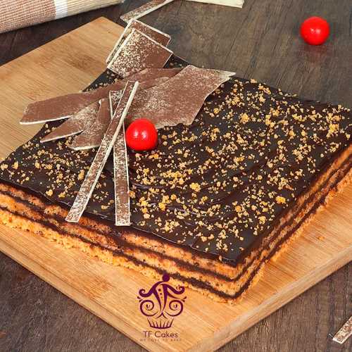 Delightful Square Chocolate cake|