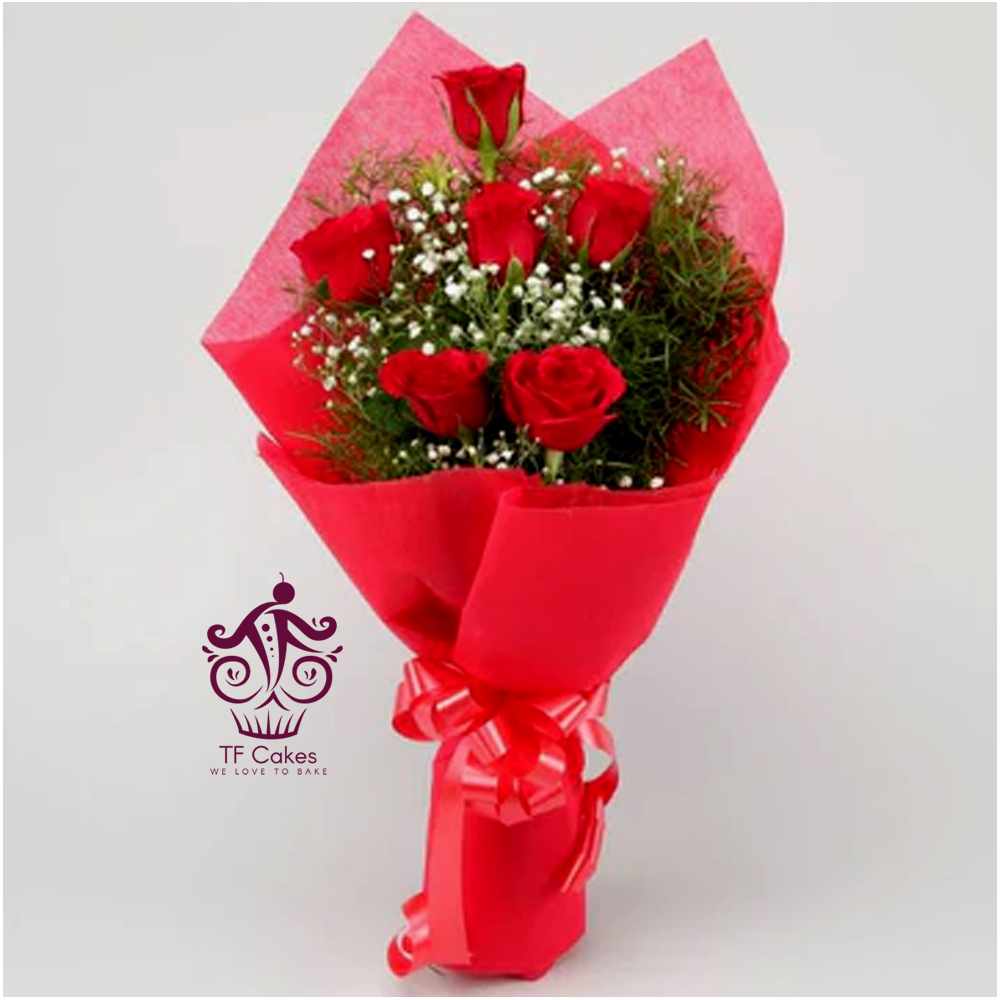 Classic Red Rose Flower Bouquet