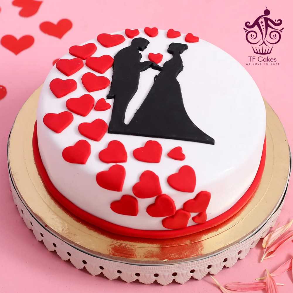 Happy 25th Marriage Anniversary Cake Online - Buy 25th Anniversary cake