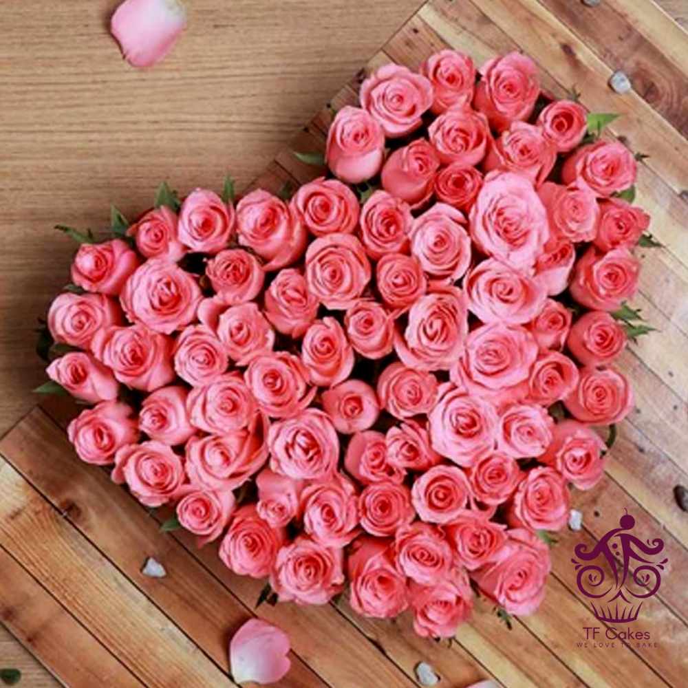 Pink Heart-Shaped Bouquet