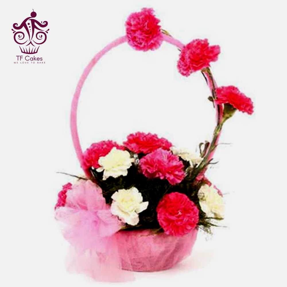 Bouquet of Pink n White Carnations