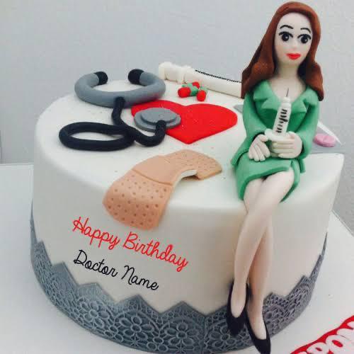 Doctor cake with nurse