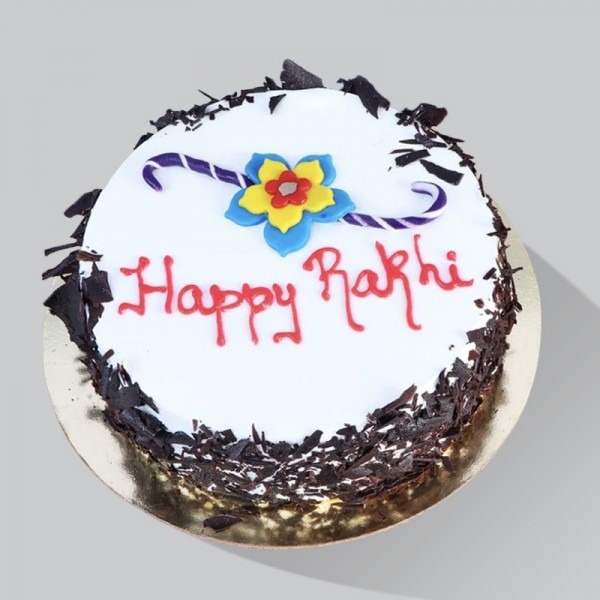 Black Forest Cake with Rakhi Theme