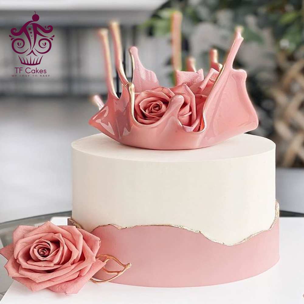 Delicate Floral Isomalt Cake