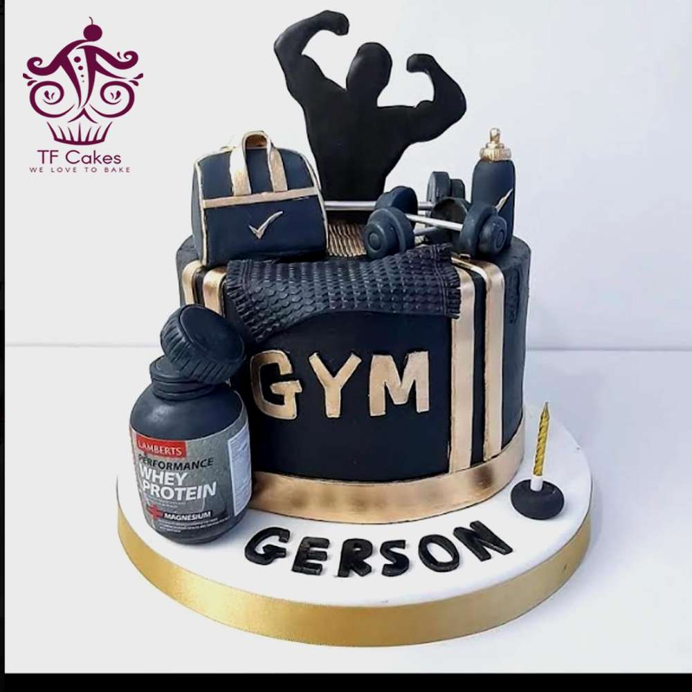 Gym cake - Decorated Cake by Zoe's Fancy Cakes - CakesDecor