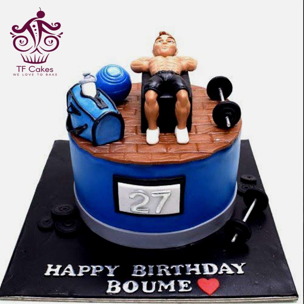 Buy Gym Cake | Fitness Birthday Cake | CakeNBakeNoida