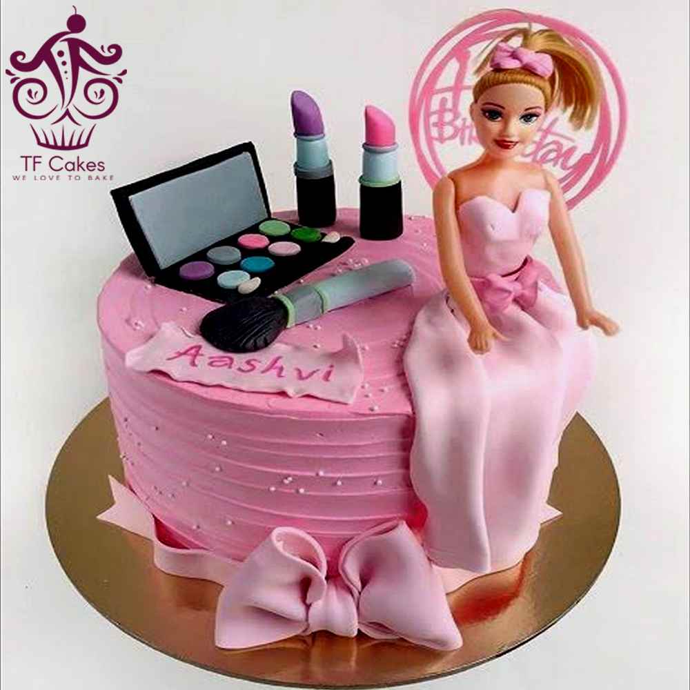 Barbie Glam Makeup Cake